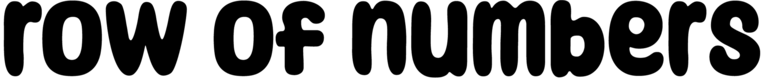 Row of Numbers