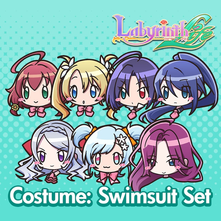 Maiden Costume 'Swimsuit' Set of 7
